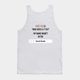 Google Search Results Tank Top